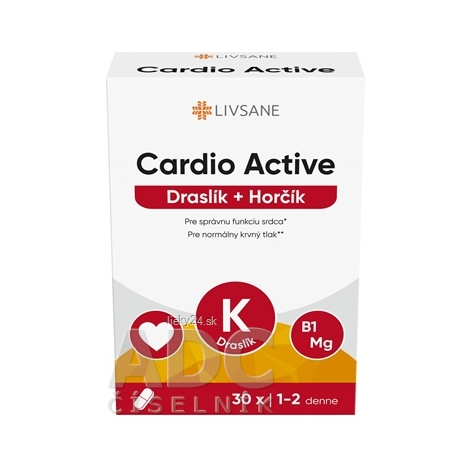 LIVSANE Cardio active draslík + horčík 30 tabliet