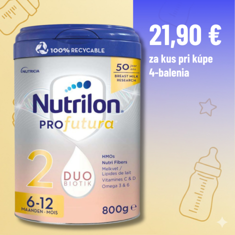 Nutrilon 2 Profutura DUOBIOTIK následná dojčenská výživa (6-12 mesiacov) 4x800g