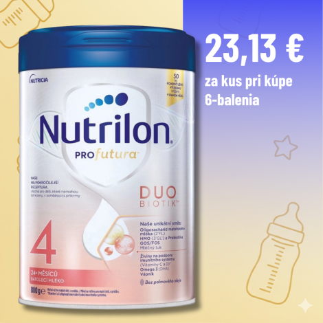 Nutrilon 4 Profutura DUOBIOTIK batoľacie mlieko (24+ mesiacov) 6x800g