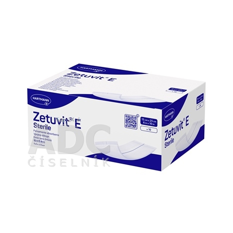 ZETUVIT E Sterile sterilný nasiakavý kompres 15x25 cm 10 ks
