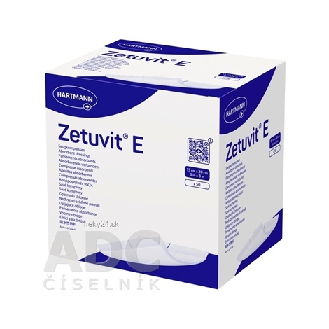 ZETUVIT E nesterilný nasiakavý kompres 15x20 cm 50 ks