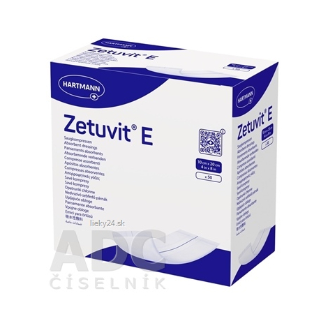 ZETUVIT E nesterilný nasiakavý kompres 10x20 cm 50 ks