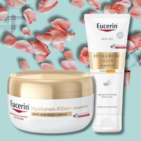 Eucerin Kazeta HYALURON-FILLER+ELASTICITY BODY telový krém omladzujúci 200ml + krém na ruky 75ml