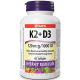 Webber Naturals Vitamín K2+D3 120 mcg/1000 IU