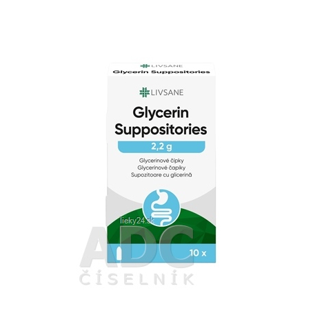 LIVSANE Glycerínové čapíky (po 2,2 g) 10ks