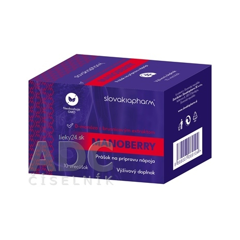 Slovakiapharm MANOBERRY prášok vo vrecúškach 10 ks