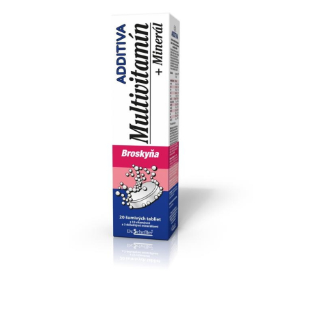 E-shop Additiva Multivitamin + Mineral Broskyňa šumivé tablety 20 tbl