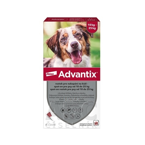 Advantix Spot-on pre psy od 10 do 25 kg