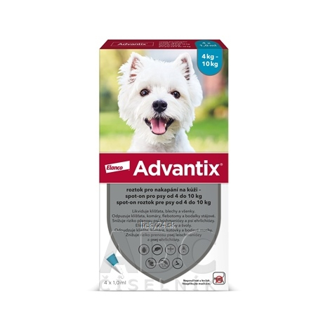 Advantix Spot-on pre psy od 4 do 10 kg