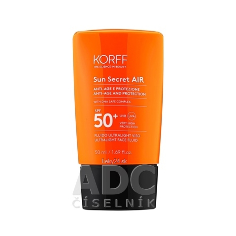 KORFF SUN SECRET Ultraľahký PLEŤOVÝ FLUID SPF 50+