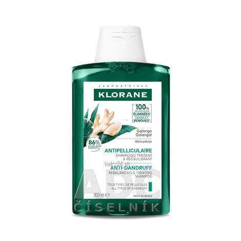 KLORANE ŠAMPÓN proti lupinám s galangalom