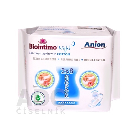 Biointimo Anion nočné s krídielkami DUOPACK