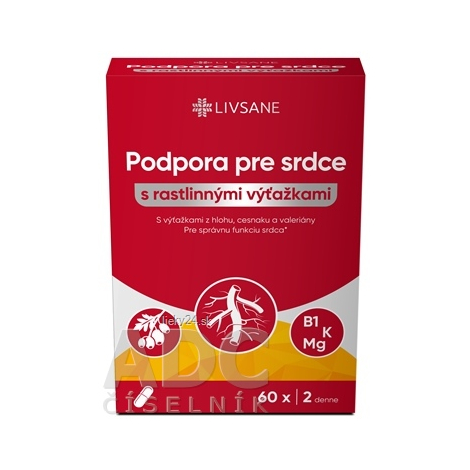 LIVSANE Podpora pre srdce s rastlinnými výtažkami