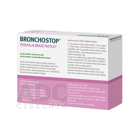 BRONCHOSTOP pastilky na cmúľanie
