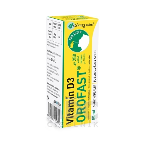 Vitamín D3 Axonia OROFAST 1000 IU
