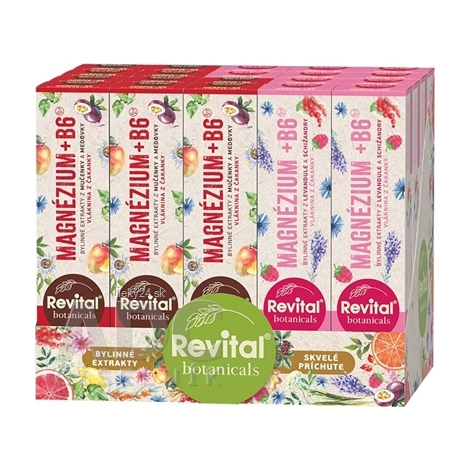 Revital Botanicals Magnézium + B6 šumivý MIX BOX