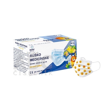 Biomic Medical Rúško detské smajlíky 50 ks