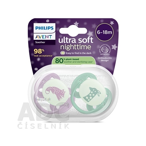 PHILIPS AVENT Cumlík ultra soft 6-18m pre dievča na utišovanie nočný SCF094/04 1 x 2 ks