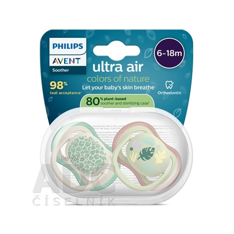 PHILIPS AVENT Cumlík ultra air 6-18m neutral na utišovanie farby prírody SCF087/17 1 x 2 ks