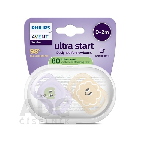 PHILIPS AVENT Cumlík ultra start 0-2m pre dievča na utišovanie SCF075/13 1 x 2 ks