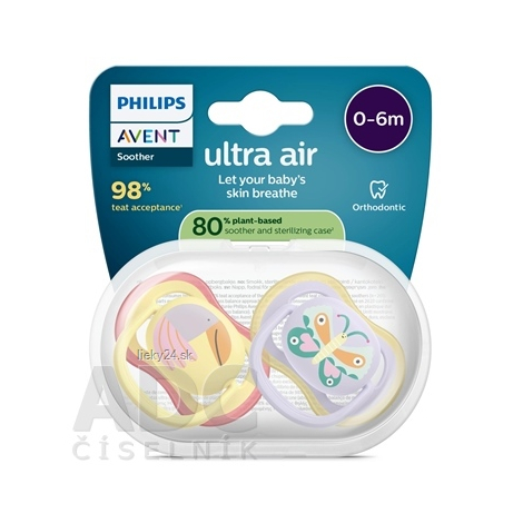 PHILIPS AVENT Cumlík ultra air 0-6m pre dievča na utišovanie SCF087/04 1 x 2 ks