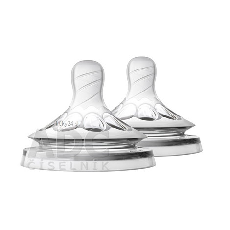 PHILIPS AVENT Cumlík na fľašu Natural 0 silikónový SCF657/27 1 x 2 ks