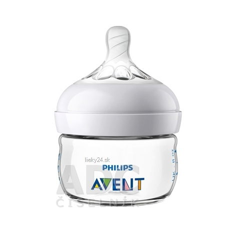 PHILIPS AVENT Fľaša natural priehľadná 0m cumlík s prvým prietokom 1 x 1 ks