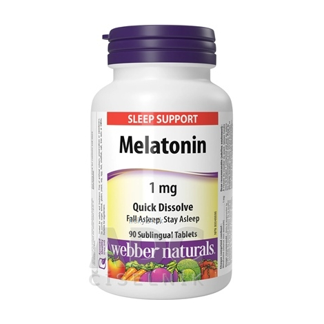 Webber Naturals Melatonin 1 mg tablety pod jazyk 90 ks
