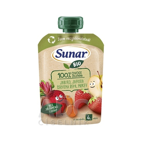 Sunar BIO Jablko Jahoda Červená repa