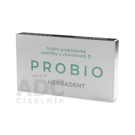 HERBADENT Probio pastilky s vitamínom D pre ústnu dutinu 1 x 20 ks