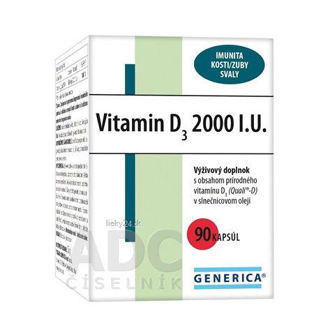 GENERICA Vitamin D₃ 2000 I.U. 90 kapsúl