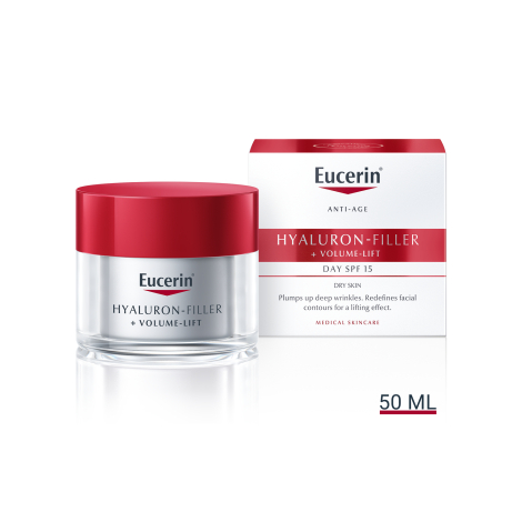 Eucerin Hyaluron-Filler + Volume-Lift Denný krém pre suchú pleť SPF 15 50ml
