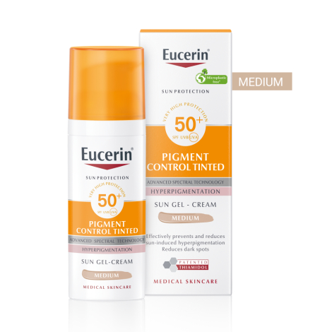 Eucerin SUN PIGMENT CONTROL Emulzia na tvár s depigmentačným účinkom SPF 50+ stredne tmavá 50ml