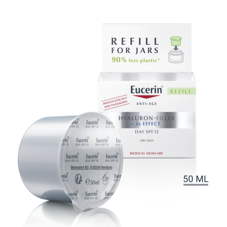 EUCERIN Hyaluron-filler + 3 x effect denný krém SPF15 náhradná náplň 50 ml