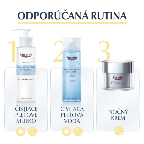 Eucerin Q10 Active regeneračný nočný krém proti vráskam pre všetky typy citlivej pleti 50 ml