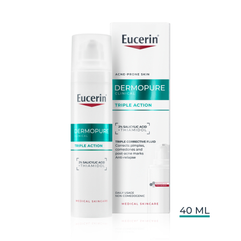 Eucerin DERMOPURE CLINICAL Fluid trojitý účinok 40 ml