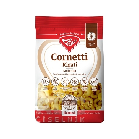 LIANA Cornetti rigati kolienka bezgluténové a bezvaječné 200 g