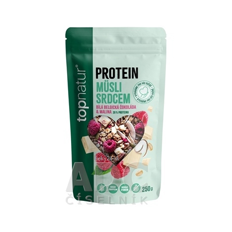 TOPNATUR Proteín müsli malina & biela čokoláda 250 g