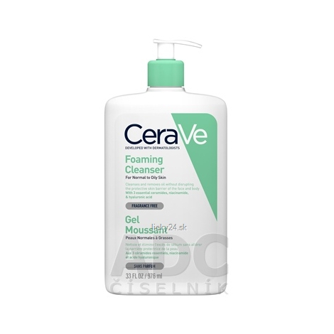 CeraVe - Čistiaci penový gél na normálnu až mastnú pleť, 1L (poškodený aplikátor)