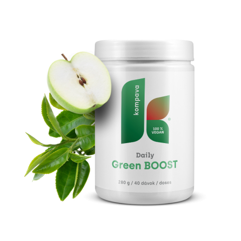 Kompava Daily Green BOOST 280 g/40 dávok, zelený čaj s jablkom