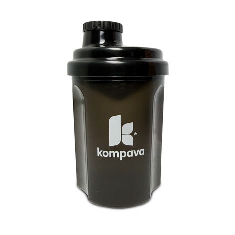 Kompava Plastový šejker 300ml čierny
