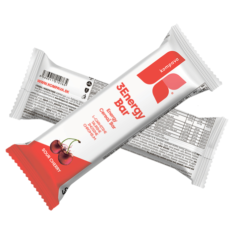 Kompava 3Energy Bar 1 ks, višňa-tmavá poleva