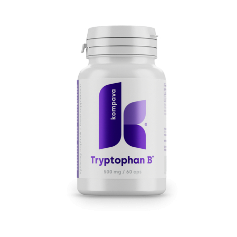 Kompava Tryptofan B+ 500mg kapsuly pri ťažkostiach so spánkom a zaspávaním 60 cps