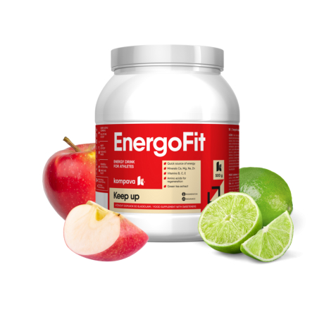 Kompava EnergoFit nápoj na podporu športového výkonu príchuť Apple/Lime 500 g