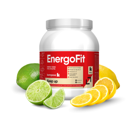 Kompava EnergoFit nápoj na podporu športového výkonu príchuť Lemon/Lime 500 g