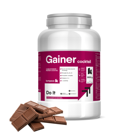 Kompava Gainer Koktail 2500 g/63 dávok, čokoláda