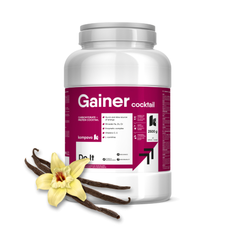 Kompava Gainer Koktail 2500 g/63 dávok, vanilka