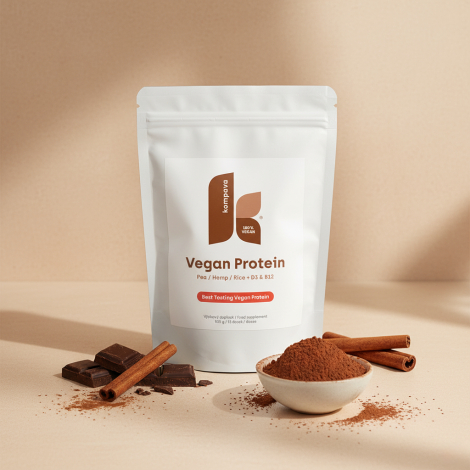 Kompava Vegan Protein 525 g/15 dávok, čokoláda-škorica