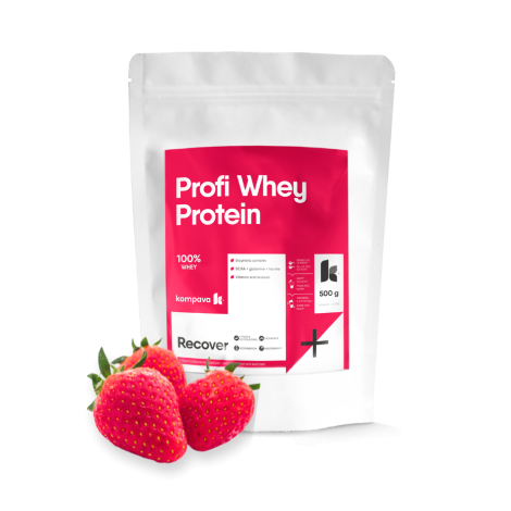 Kompava Profi WHEY Protein 500 g/16 dávok, jahoda
