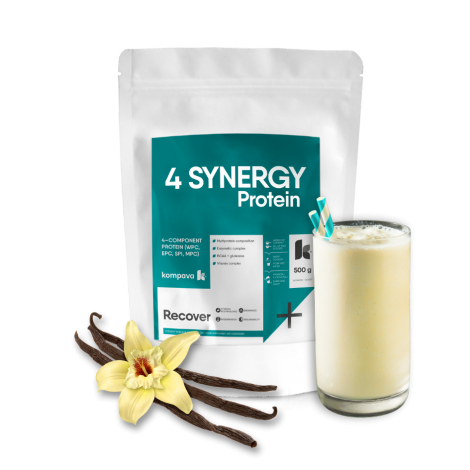 Kompava 4 SYNERGY Protein 500 g/16 dávok, vanilka
